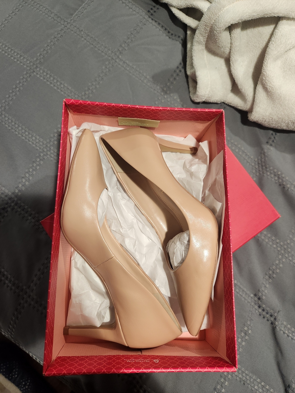 Kelly & Katie Nude Pointed-Toe Stiletto Pumps Misha-size 8M New In Box